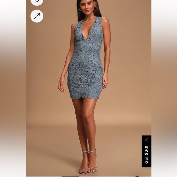 Lulus Truly Beloved Dress in Dusty Blue, Size XLarge, NWT - Picture 17 of 17